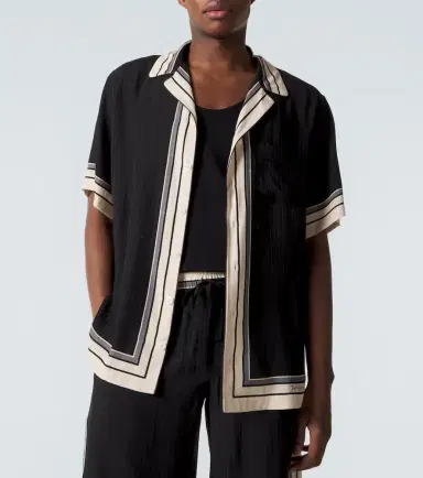 Dolce & Gabbana Striped silk bowling shirt | Thumbnail 4