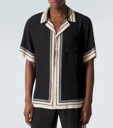 Dolce & Gabbana Striped silk bowling shirt | Thumbnail 5