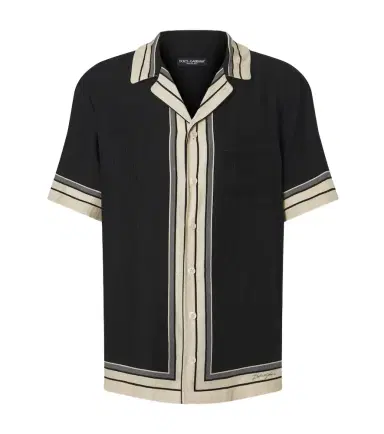 Dolce & Gabbana Striped silk bowling shirt | Thumbnail 1
