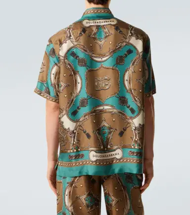 Dolce & Gabbana Printed silk twill bowling shirt | Thumbnail 3 Dolce & Gabbana Printed silk twill bowling shirt | Thumbnail 3