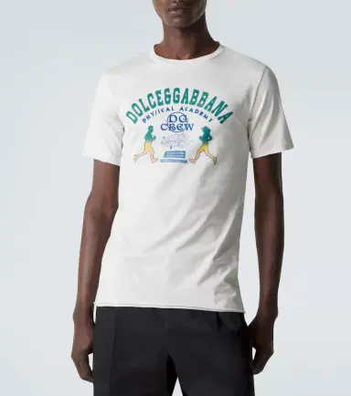 Dolce & Gabbana Embroidered printed cotton jersey T-shirt | Thumbnail 3