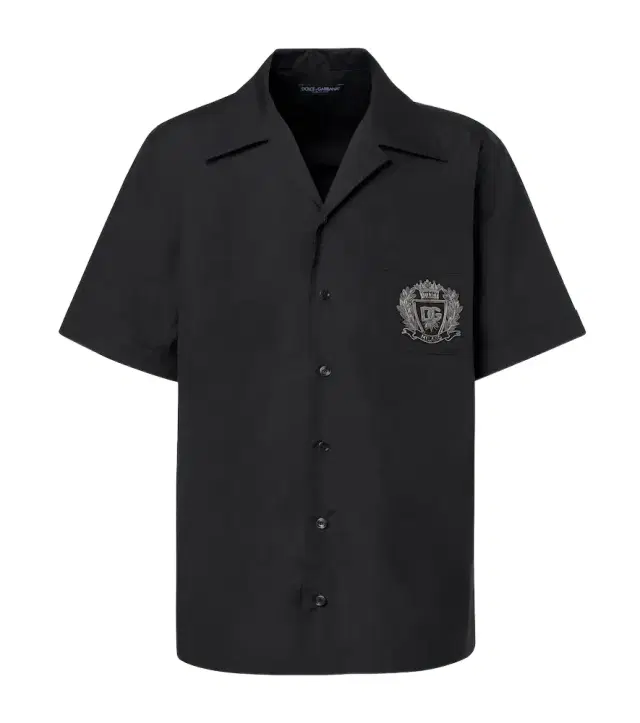Logo cotton poplin bowling shirt