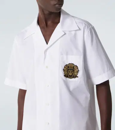 Dolce & Gabbana Logo cotton poplin bowling shirt | Thumbnail 4 Dolce & Gabbana Logo cotton poplin bowling shirt | Thumbnail 4