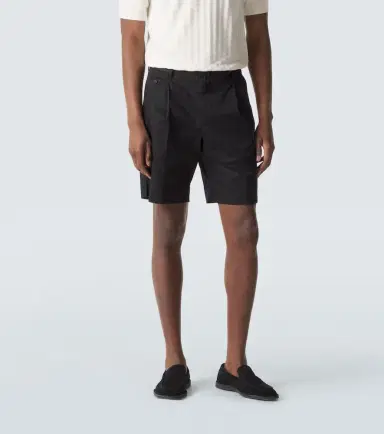 Dolce & Gabbana Pleated cotton-blend Bermuda shorts | Thumbnail 3