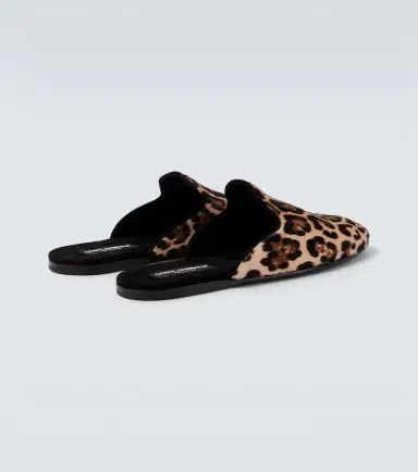 Dolce & Gabbana Leopard-print calf hair mules | Thumbnail 2