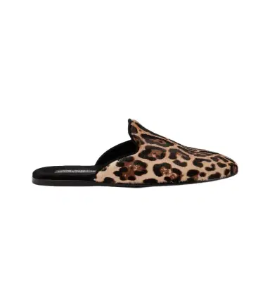 Dolce & Gabbana Leopard-print calf hair mules | Thumbnail 1