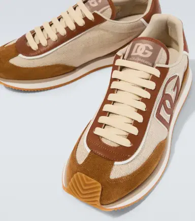 Dolce & Gabbana DG Cushion suede-trimmed sneakers | Thumbnail 3