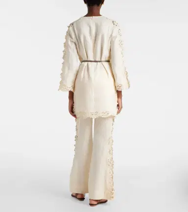 Zimmermann Awaken embroidered linen flared pants | Thumbnail 3 Zimmermann Awaken embroidered linen flared pants | Thumbnail 3