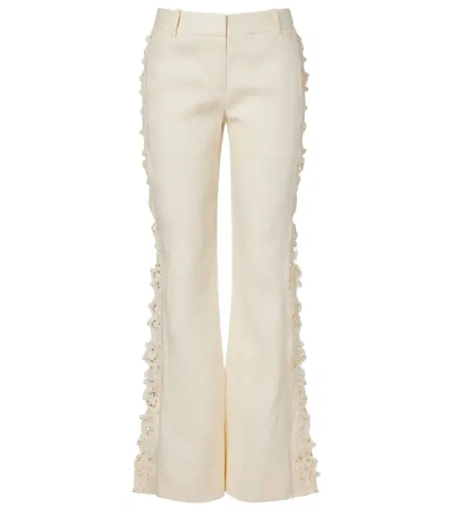Awaken embroidered linen flared pants