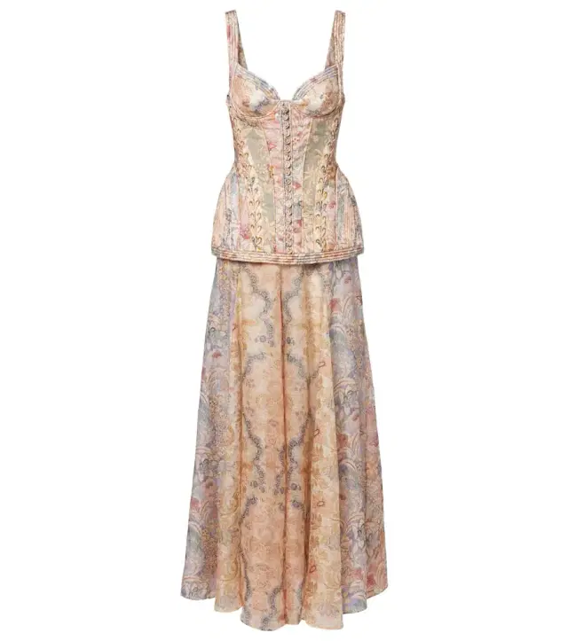 Rebellion floral linen gown