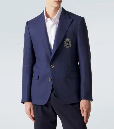 Dolce & Gabbana Logo single-breasted linen blazer | Thumbnail 3 Dolce & Gabbana Logo single-breasted linen blazer | Thumbnail 3