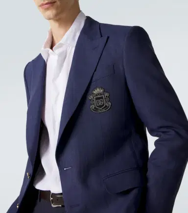 Dolce & Gabbana Logo single-breasted linen blazer | Thumbnail 5 Dolce & Gabbana Logo single-breasted linen blazer | Thumbnail 5