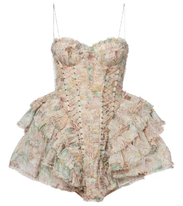Rebellion floral silk minidress