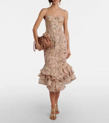 Zimmermann Rebellion floral silk midi dress | Thumbnail 3 Zimmermann Rebellion floral silk midi dress | Thumbnail 3