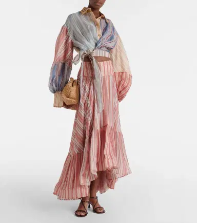 Zimmermann Rebellion striped midi skirt | Thumbnail 3