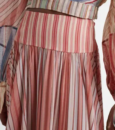 Zimmermann Rebellion striped midi skirt | Thumbnail 4
