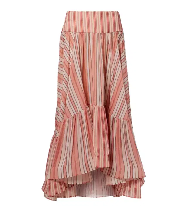 Zimmermann Rebellion striped midi skirt