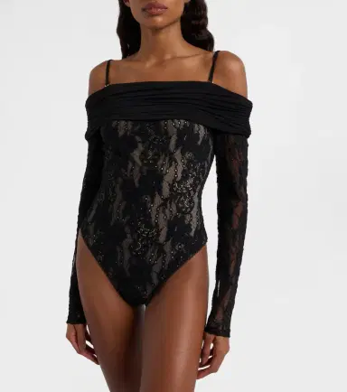 Zimmermann Rebellion off-shoulder lace bodysuit | Thumbnail 2