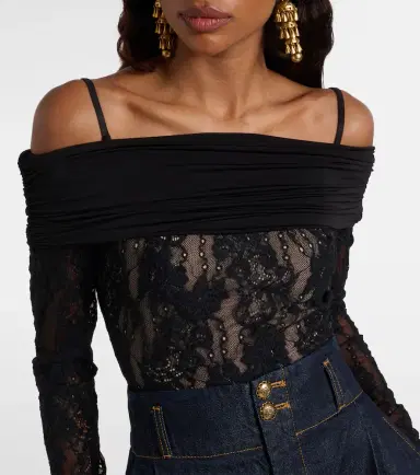 Zimmermann Rebellion off-shoulder lace bodysuit | Thumbnail 5