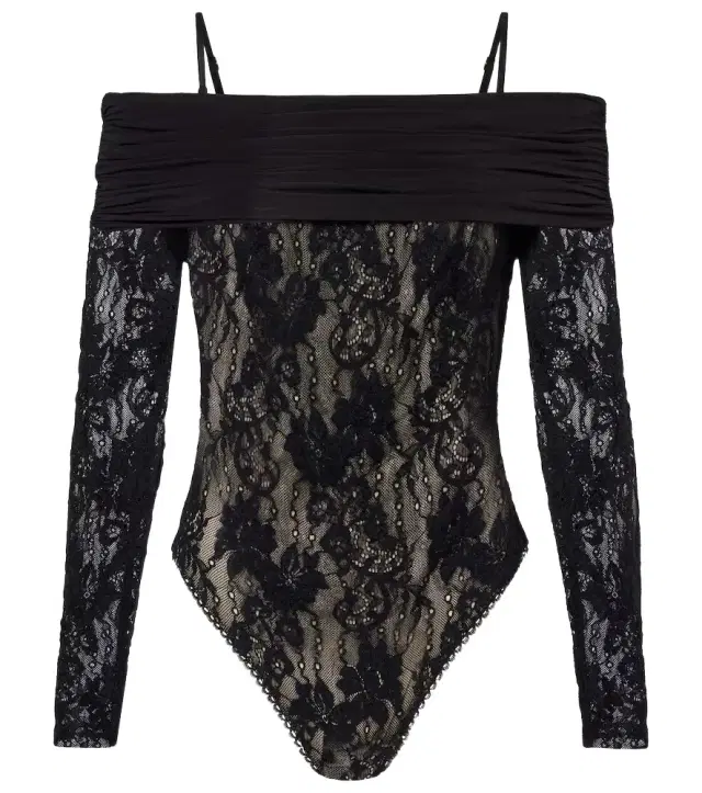 Rebellion off-shoulder lace bodysuit