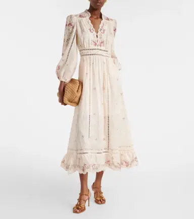 Zimmermann Patience floral linen midi dress | Thumbnail 6