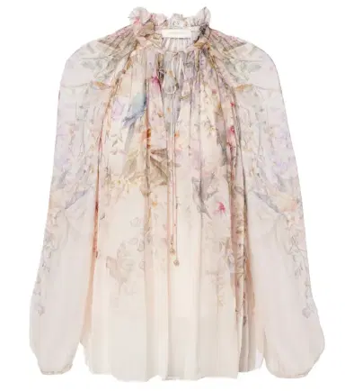 Zimmermann Rebellion printed sheer blouse | Thumbnail 1