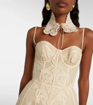 Zimmermann Rebellion linen and silk bustier dress | Thumbnail 3 Zimmermann Rebellion linen and silk bustier dress | Thumbnail 3