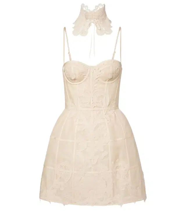 Zimmermann Rebellion linen and silk bustier dress