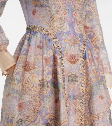 Zimmermann Rebellion linen and silk midi dress | Thumbnail 3 Zimmermann Rebellion linen and silk midi dress | Thumbnail 3