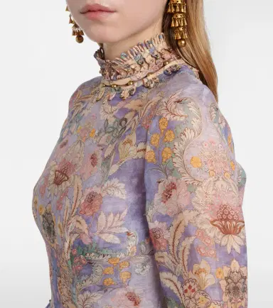 Zimmermann Rebellion linen and silk midi dress | Thumbnail 7 Zimmermann Rebellion linen and silk midi dress | Thumbnail 7