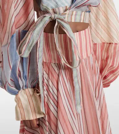 Zimmermann Rebellion striped linen and silk blouse | Thumbnail 2