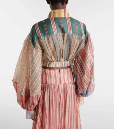 Zimmermann Rebellion striped linen and silk blouse | Thumbnail 3