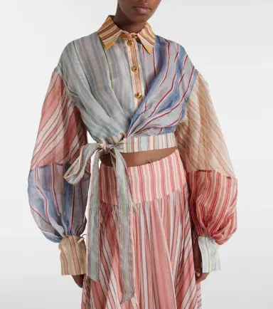 Zimmermann Rebellion striped linen and silk blouse | Thumbnail 5