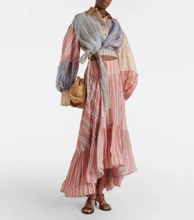 Zimmermann Rebellion striped linen and silk blouse | Thumbnail 6