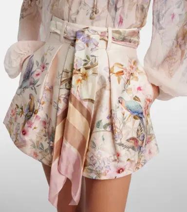 Zimmermann Rebellion printed silk and cotton shorts | Thumbnail 2