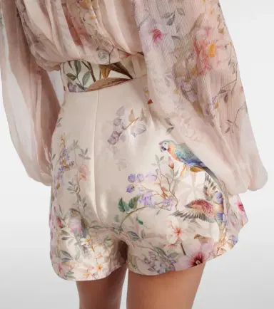 Zimmermann Rebellion printed silk and cotton shorts | Thumbnail 3