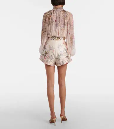 Zimmermann Rebellion printed silk and cotton shorts | Thumbnail 5