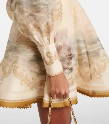Zimmermann Rebellion Marine printed linen and silk minidress | Thumbnail 2