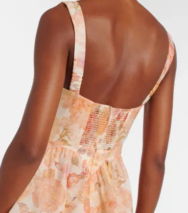 Zimmermann Rebellion floral linen and silk midi dress | Thumbnail 3 Zimmermann Rebellion floral linen and silk midi dress | Thumbnail 3