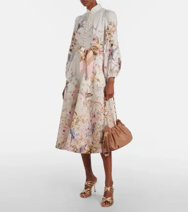 Zimmermann Rebellion printed linen midi dress | Thumbnail 3 Zimmermann Rebellion printed linen midi dress | Thumbnail 3