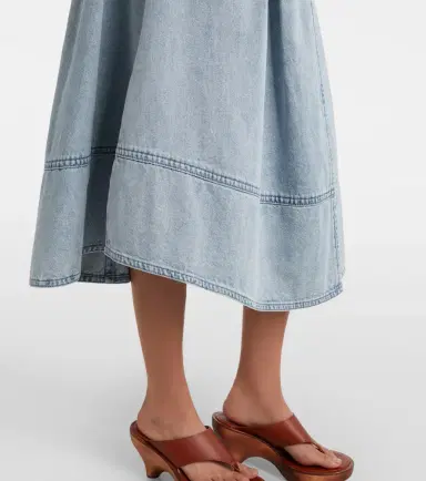Zimmermann Wandlerlust denim midi skirt | Thumbnail 2