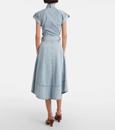 Zimmermann Wandlerlust denim midi skirt | Thumbnail 5