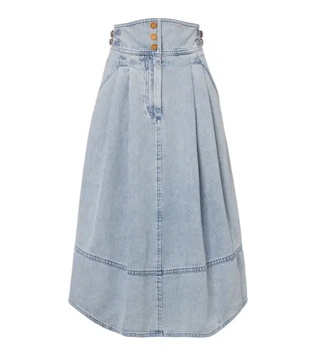 Zimmermann Wandlerlust denim midi skirt