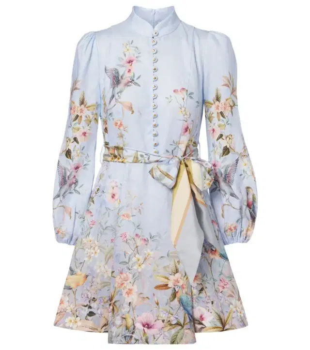 Rebellion printed linen minidress