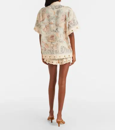 Zimmermann Printed linen shorts | Thumbnail 3