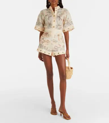 Zimmermann Printed linen shorts | Thumbnail 5