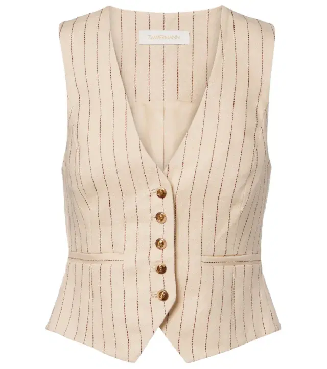 Zimmermann Striped linen vest