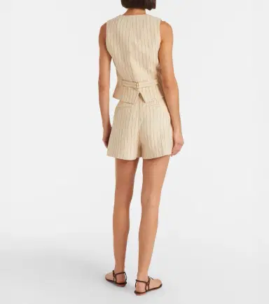 Zimmermann Striped belted linen shorts | Thumbnail 2 Zimmermann Striped belted linen shorts | Thumbnail 2