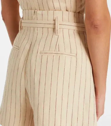 Zimmermann Striped belted linen shorts | Thumbnail 4 Zimmermann Striped belted linen shorts | Thumbnail 4