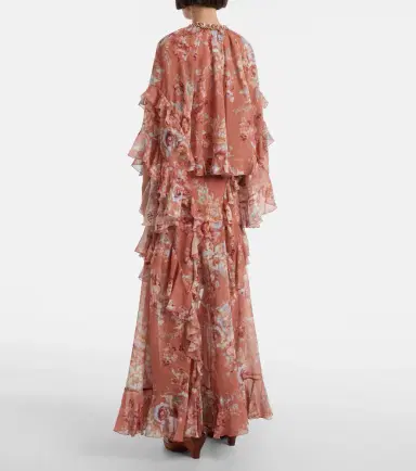 Zimmermann Awaken floral cotton and silk maxi skirt | Thumbnail 3